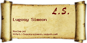 Lugosy Simeon névjegykártya